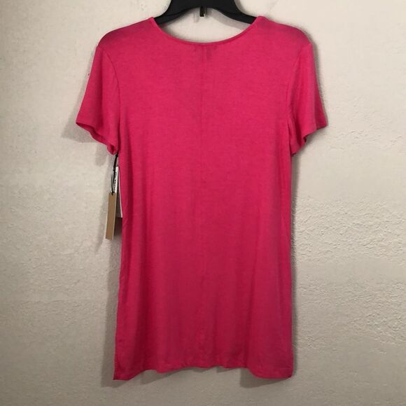 Halogen Size XS V-Neck Tunic T-Shirt Super Soft Tencel Modal in Pink - Picture 4 of 9